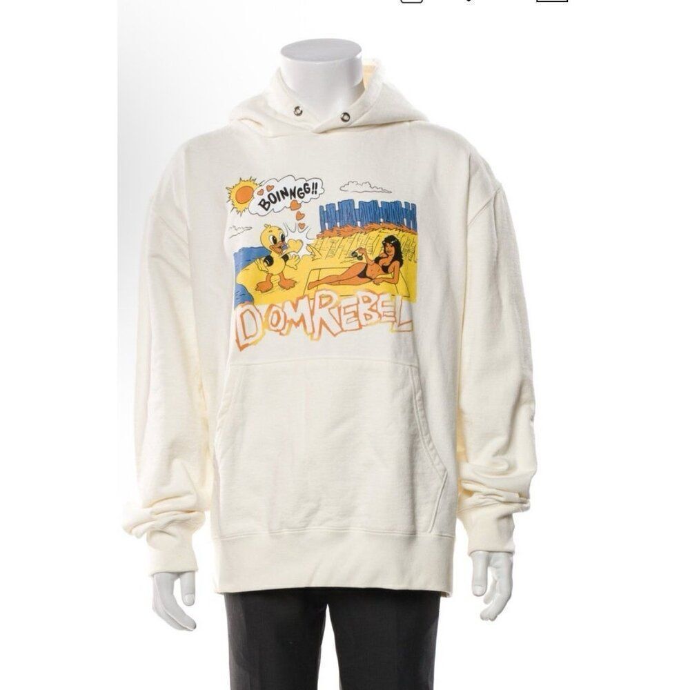 Domrebel Authentic Ivory Duck Bikini Woman Long Sleeve Hoodie Sweatshirt Large